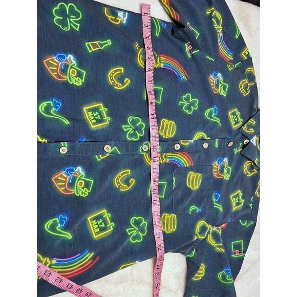 Shinesty St Patrick’s Day Mahalo nerds Hawaiian shirt mens size XL - Picture 4 of 5